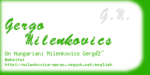 gergo milenkovics business card